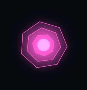 Polymorphic: nested magenta polygons that change their number of sides